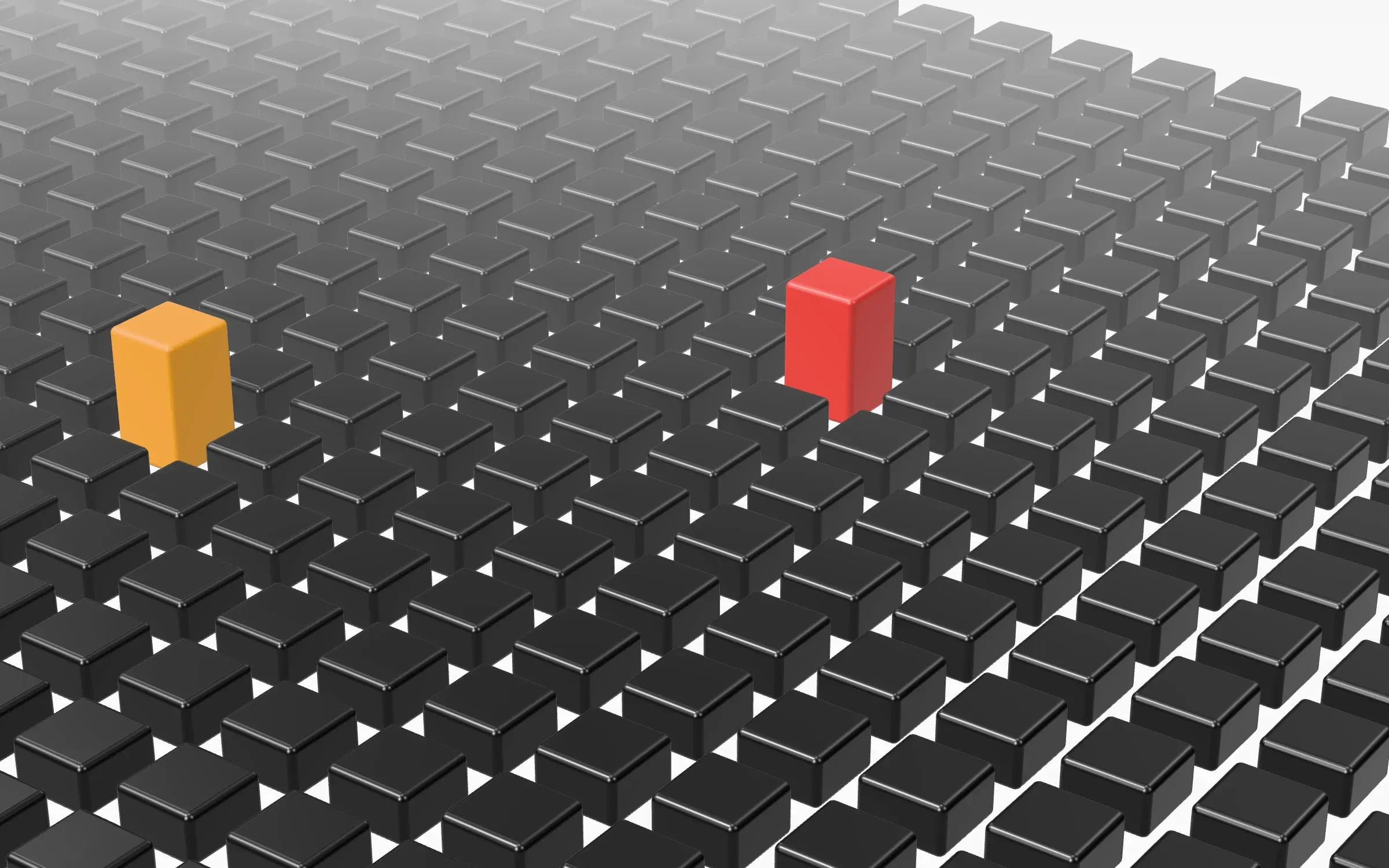 A field of dark blocks, each one a control, with one failing and one about to expire